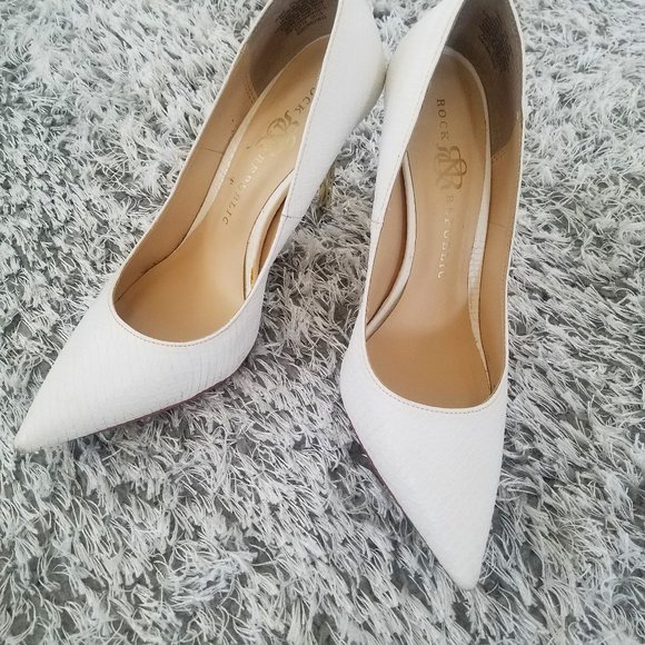 Rock&Republic White Pointy Toe Pumps size 7.5 - Picture 1 of 10